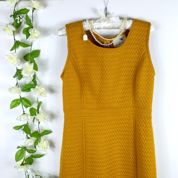 Anthropologie Dresses & Skirts - ANTHRO Tabitha Mustard Quilted Sheath Dress